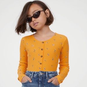 H&M yellow floral shirt